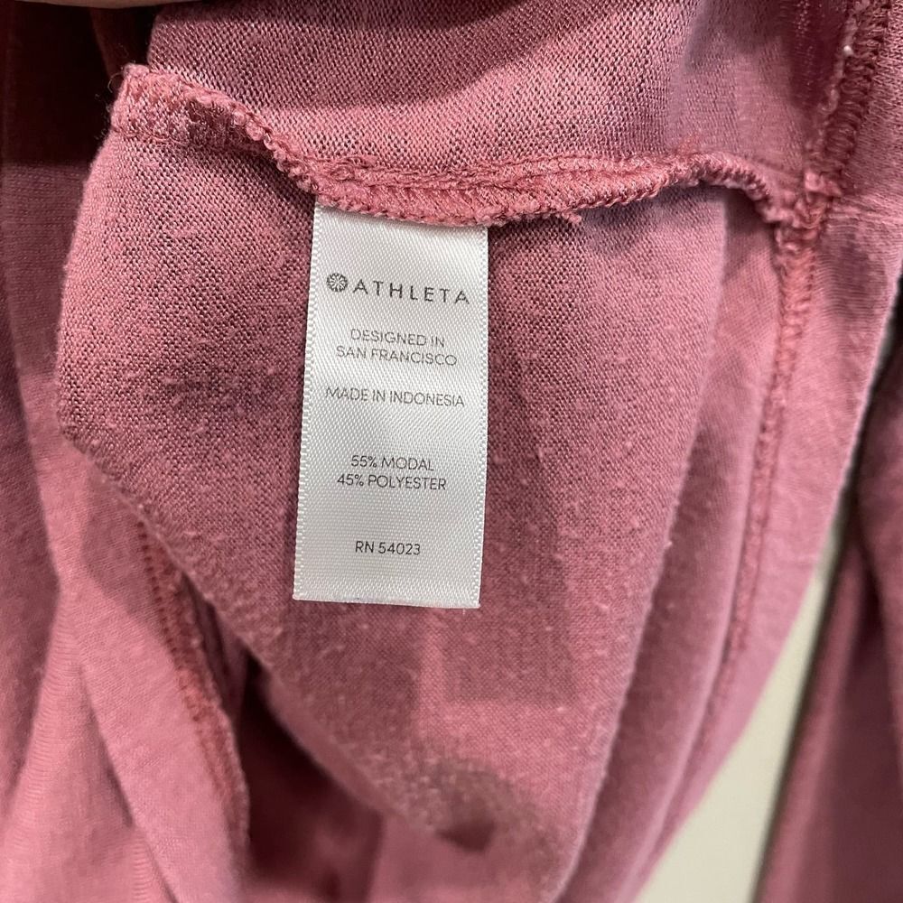 Athleta Pink Breezy Long Sleeve Back Cut Out Shirt - Size: XXS - Picture 6 of 6